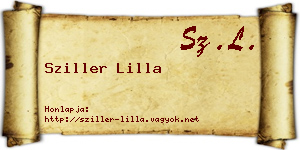 Sziller Lilla névjegykártya